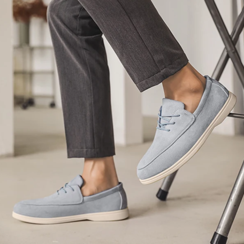 Lennon Suede Lace-up Loafers