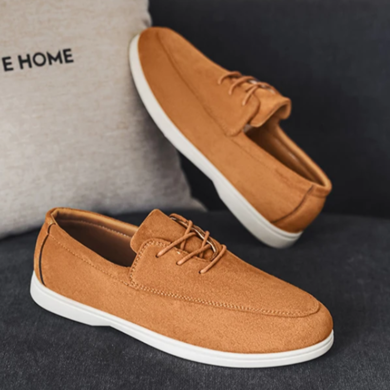 Lennon Suede Lace-up Loafers