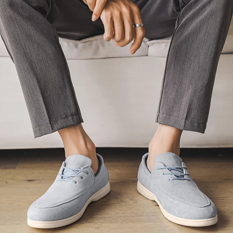 Lennon Suede Lace-up Loafers