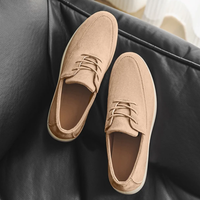 Lennon Suede Lace-up Loafers