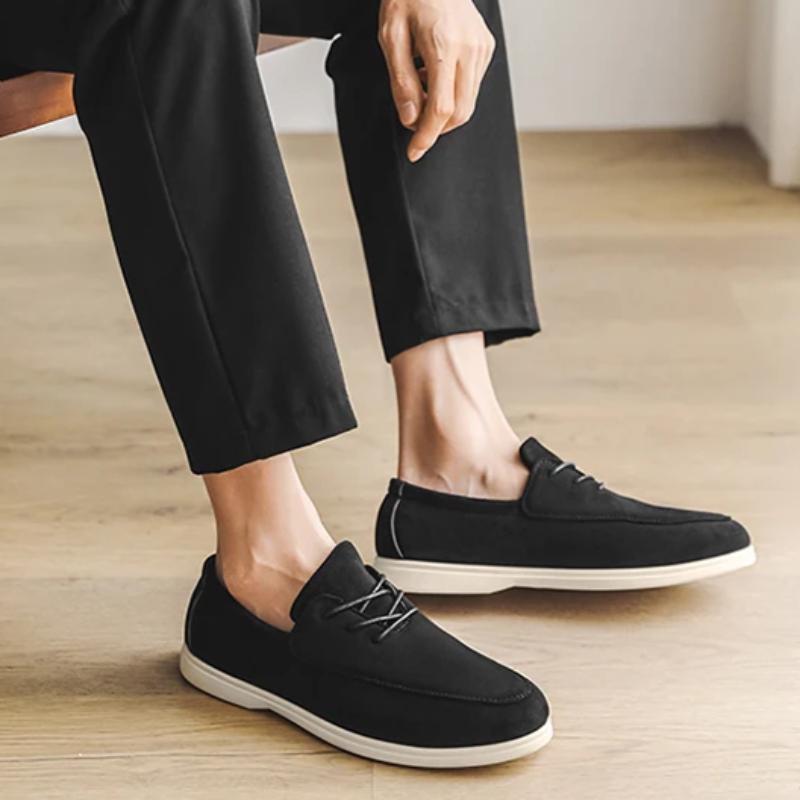 Lennon Suede Lace-up Loafers