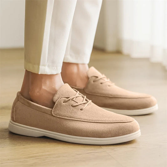 Lennon Suede Lace-up Loafers